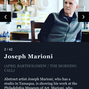 Joseph Marioni, artist/resident of Tamaqua, PA, featured in Arts by The Morning Call 